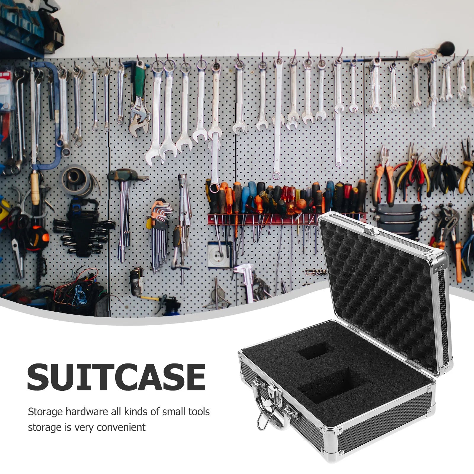 Aluminum Alloy Toolbox Portable Heavy Duty Multi Functional Tool Storage Case for Home Workshop DIY Organization Large Capacity