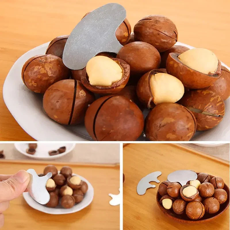 1/4/10pcs Mini Nut Crackers Stainless Steel Macadamia Walnut Opener Portable Camping Kitchen Accessories Nut Tools