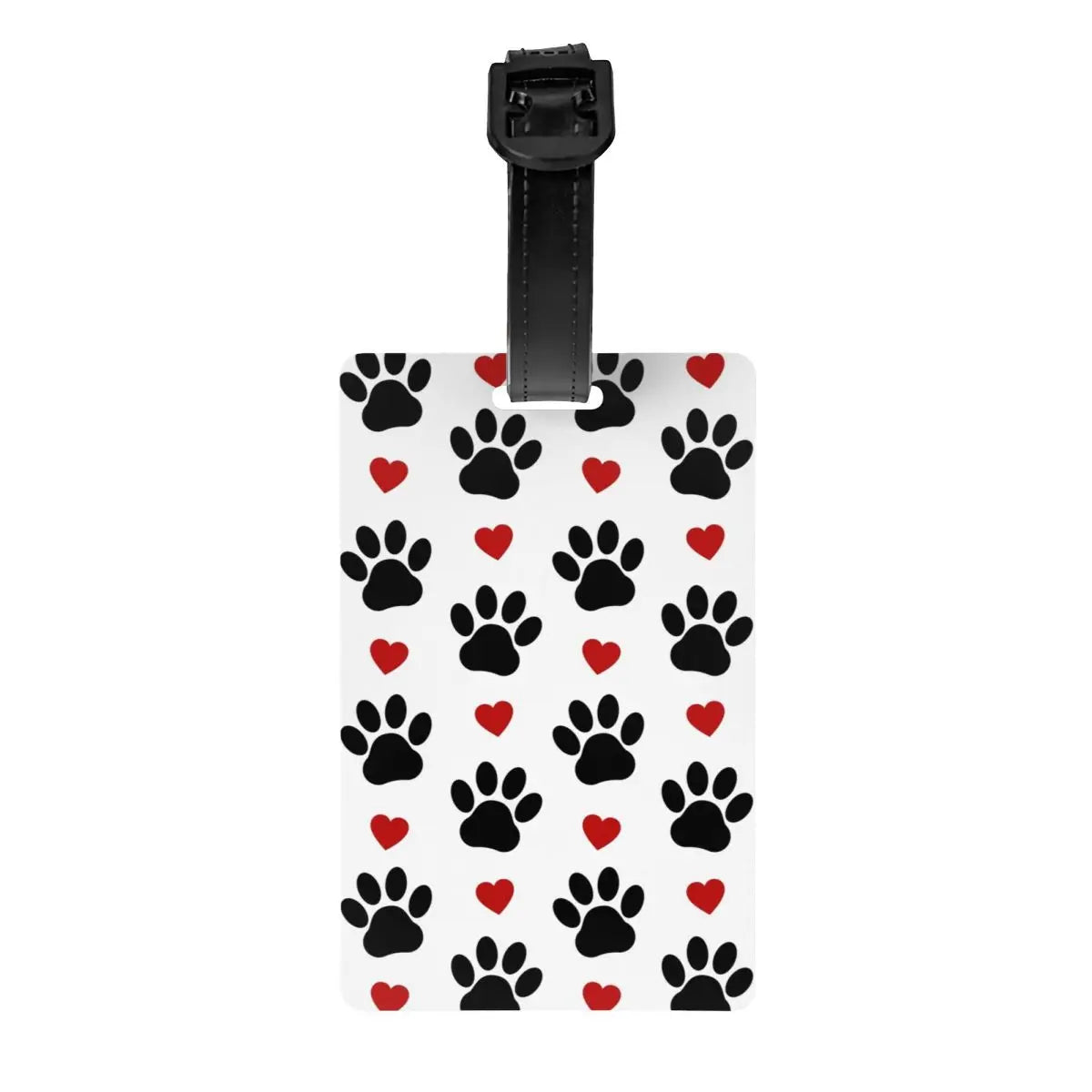 Custom Dog Lover Pet Paw Heart Luggage Tag for Suitcases Fashion Baggage Tags Privacy Cover Name ID Card