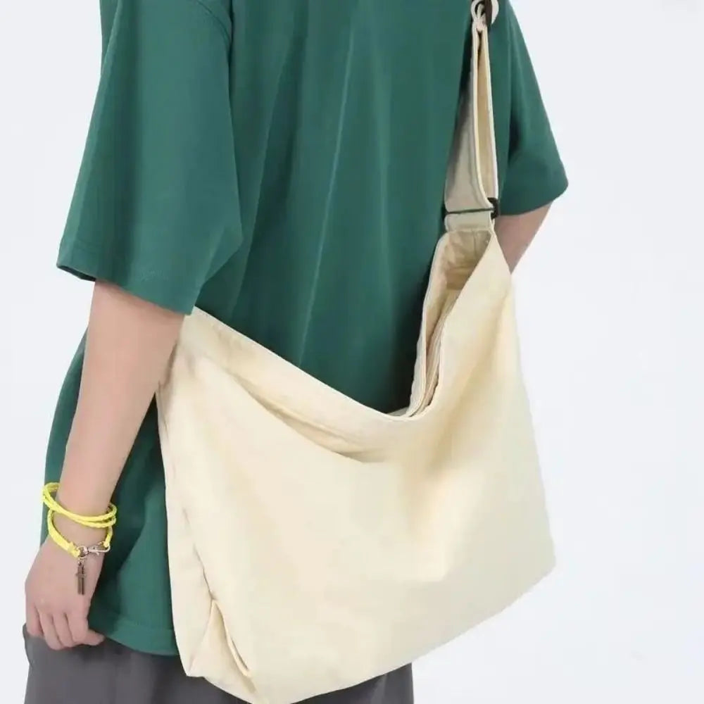 Fashion Canvas Shoulder Bag Large Capacity Multi-purpose Messenger Bag Travel Tote Bag Woman Men