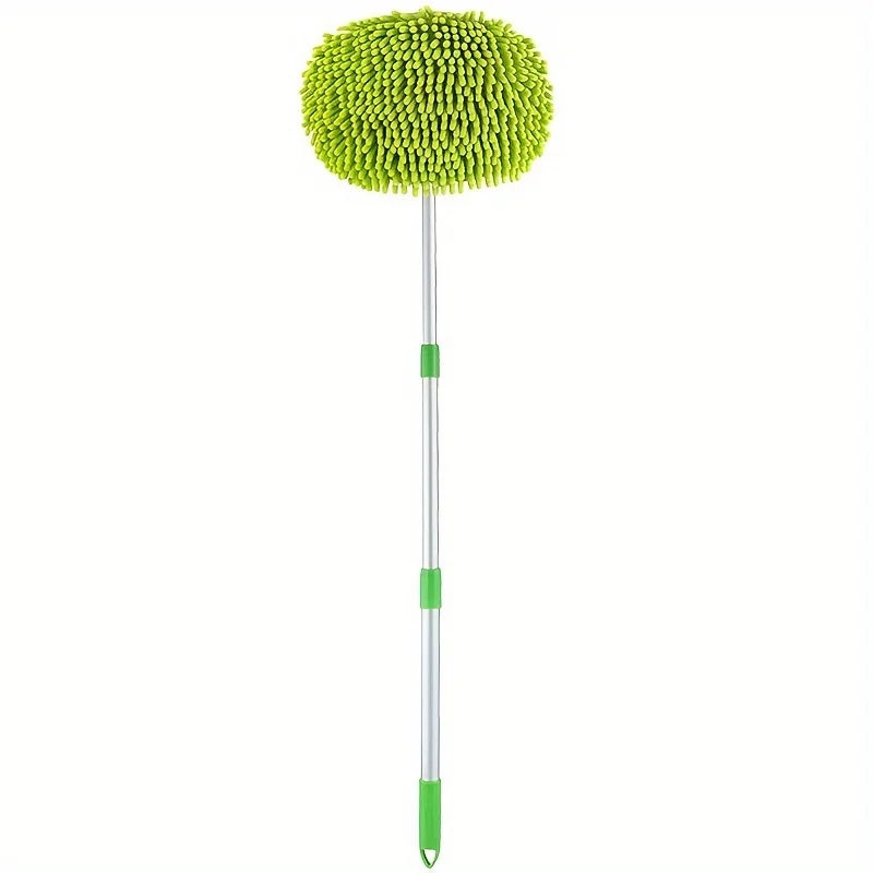 1pc Microfiber Car Wash Brush Mop Kit, Mitt Sponge With Long Handle Car Cleaning Supplies Kit Duster Washing Car