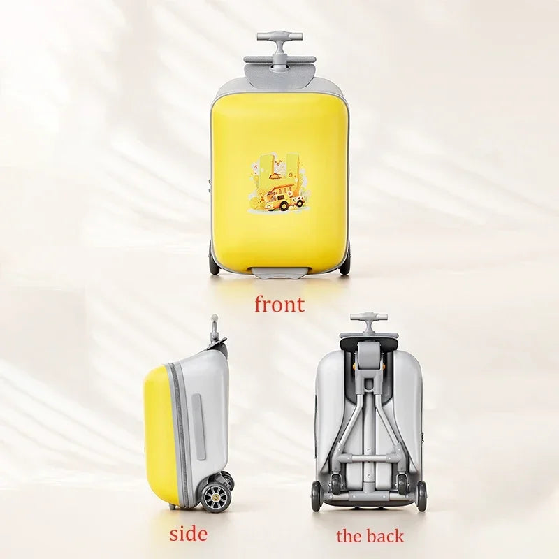 Kids Travel Trolley Suitcase Children Luggage Pulling Cart Travel Seat Carrier Bag Riding Suitcase for Baby Carry-On Luggage