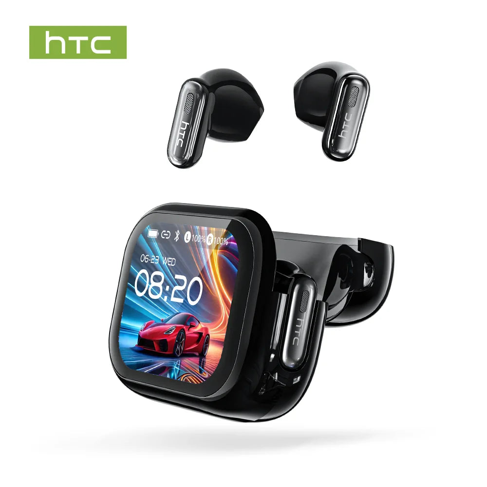 AI Translate Earphone Bluetooth HTC NE68 TWS Earbuds Smart LED Screen HiFi Sound Quality Noise Cancellation Sports Gaming Choice