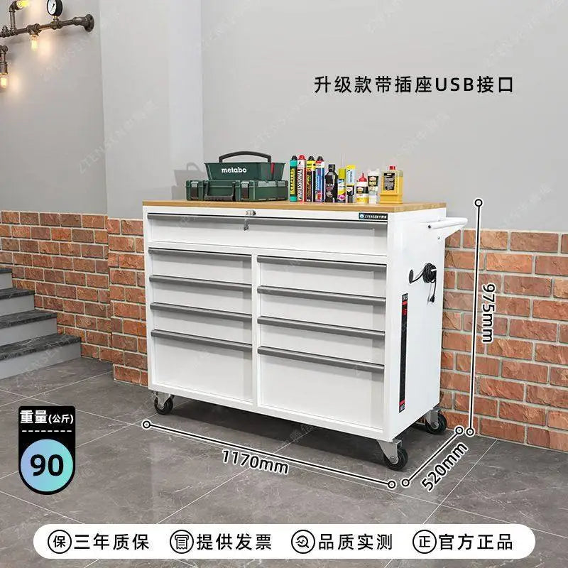 Creative Mobile Tool Cart Workshop Multi-function Storage Cabinet Workbench Heavy Tool Packaging Gereedschapskist XY40GJG