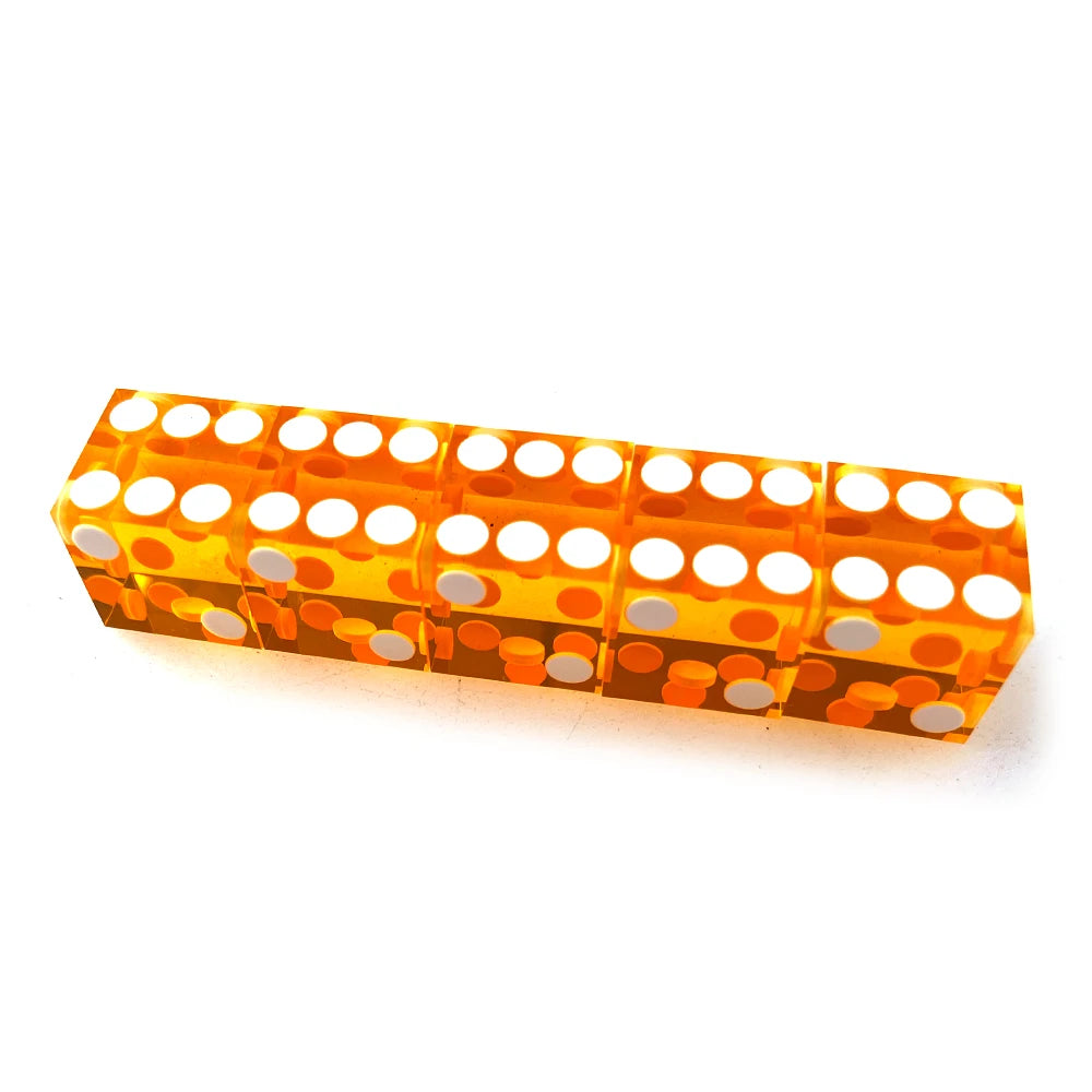 5pcs Precision Dice 19MM High-grade Acrylic TransparentSix Sided D6 Casino Sharp Straight Corners
