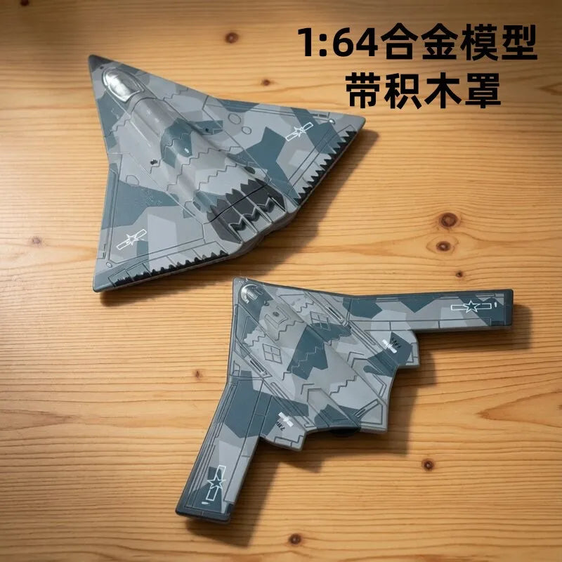 1/64 Simulation Alloy Aircraft Chinese 6th Fighter J-20 J-36J-35 J-50 Military Aviation Model Boy Creative Collections Gift