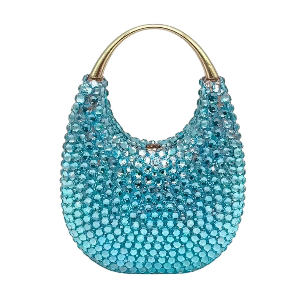 Evening Bag, Clutch, Luxury, 2023 - Crystal and Pearl Embellished Tote, Elegant Ladies Party Purse