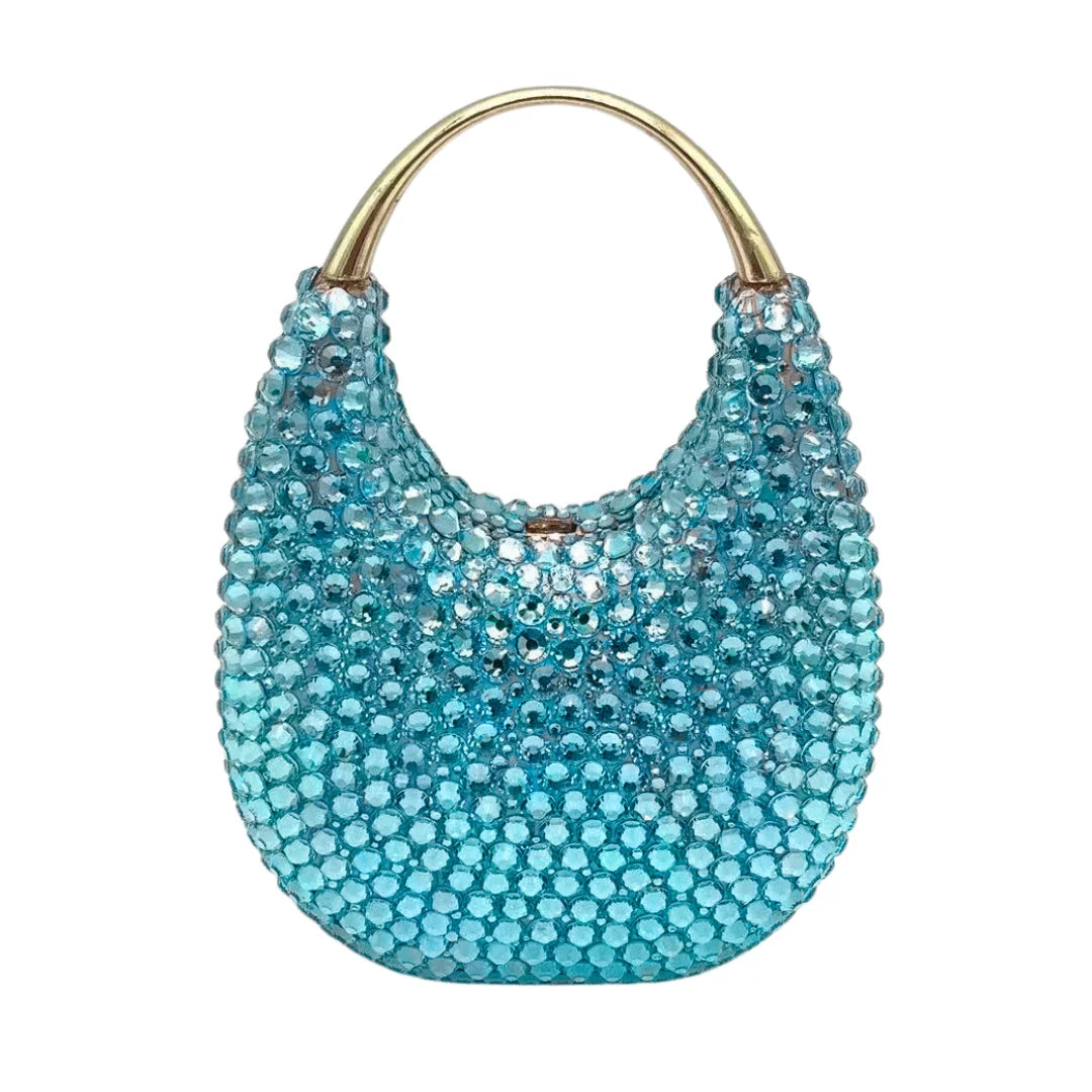 Evening Bag, Clutch, Luxury, 2023 - Crystal and Pearl Embellished Tote, Elegant Ladies Party Purse