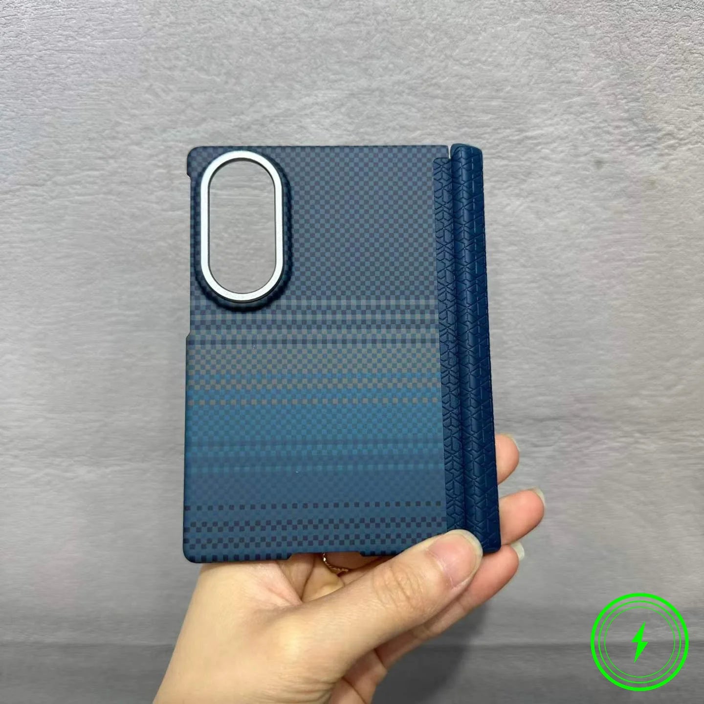 Luxury Busienss Nano-carving Carbon Fiber Texture Case for For Samsung Galaxy Z Fold 8 for Magsafe Hinge Alloy Lens Phone Cover
