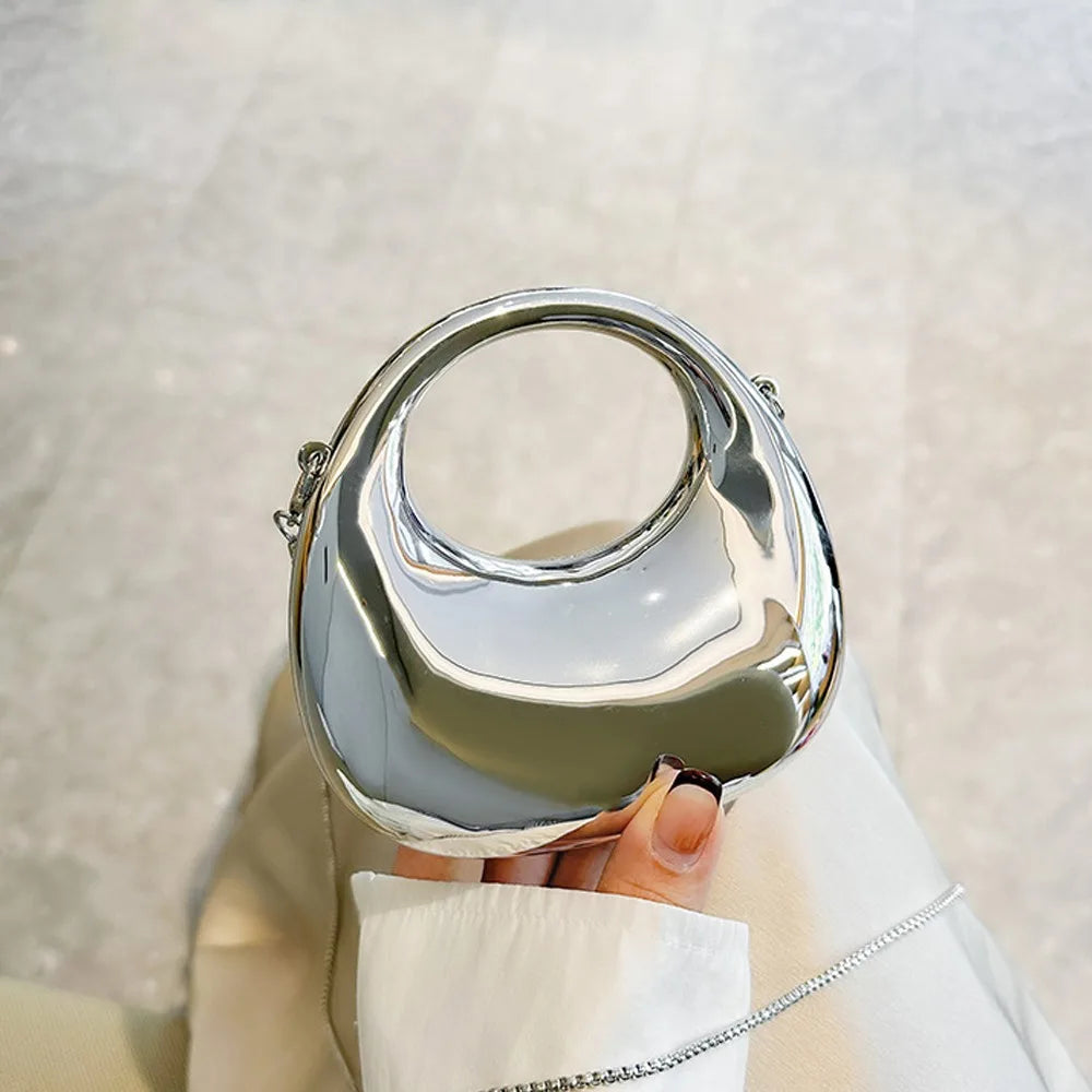 Fashion Acrylic Clutch Bags Elegant Small Handbags Portable Handle Wrist Bag for Women