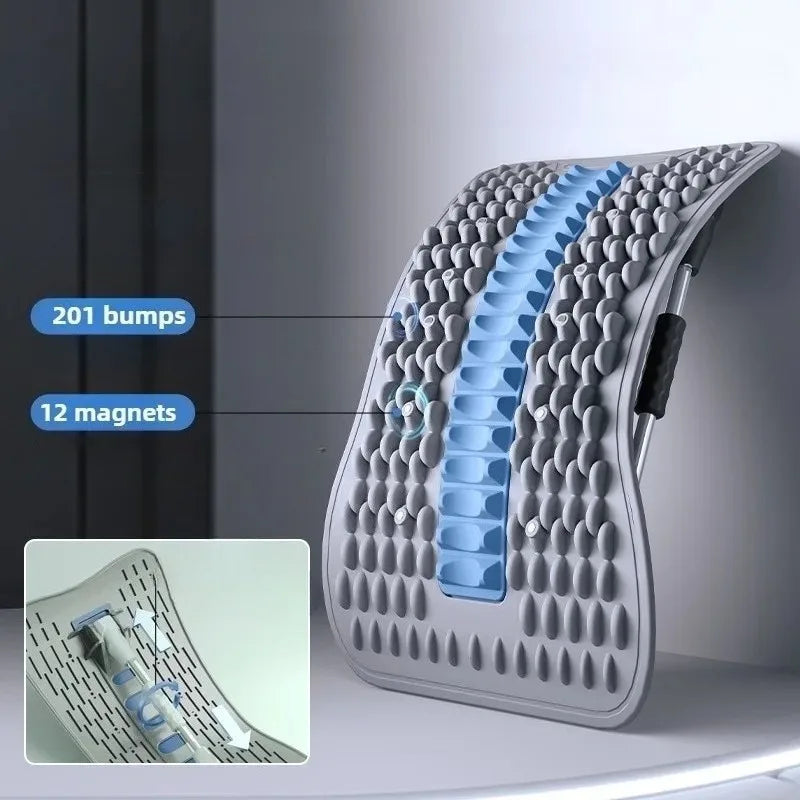 12Magnets Lumbar Vertebrae Relaxer Humpback Correction Shaping Back Stretcher Back Pain Relief Stretching Massager for Women&Men
