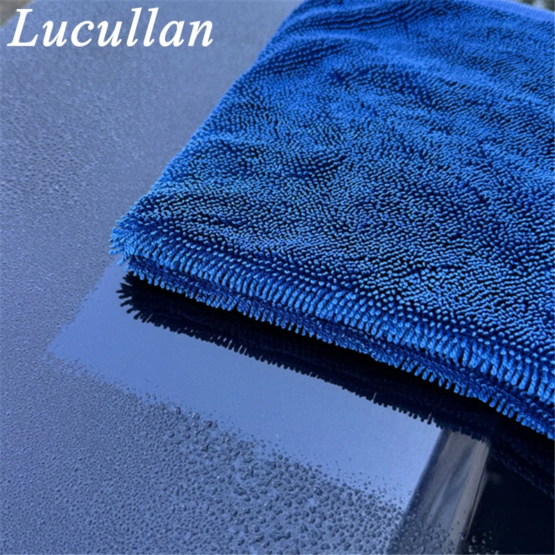 Lucullan 60X90cm Single-Sided Twist Drying Towel Ultra Soft Korea Material Microfiber Car Cleaning Detailing Rags
