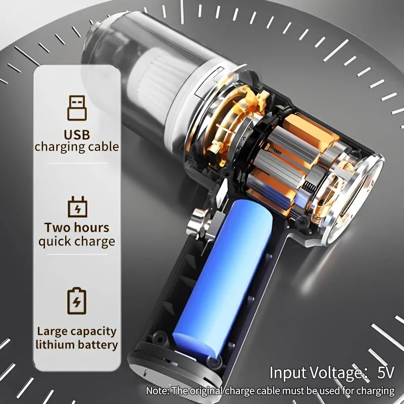 9880000PA Vacuum Cleaner 120W Wireless Super High Power 2-in-1 Wet Dry Dual-use Portable Powerful Suction Vacuum Cleaner For Car