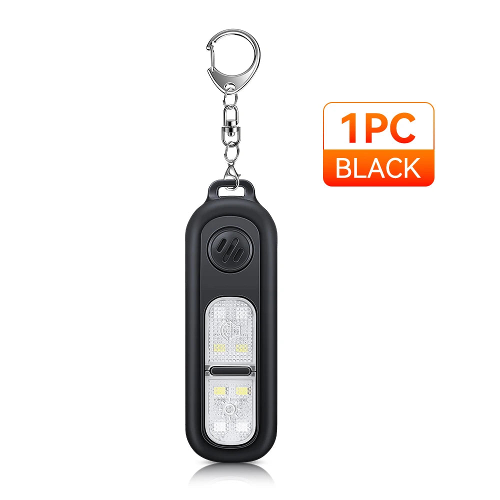Hollarm Personal Safety Alarm Keychain 130dB for Women USB Rechargeable Protection Emergency LED Light Alarm for night running