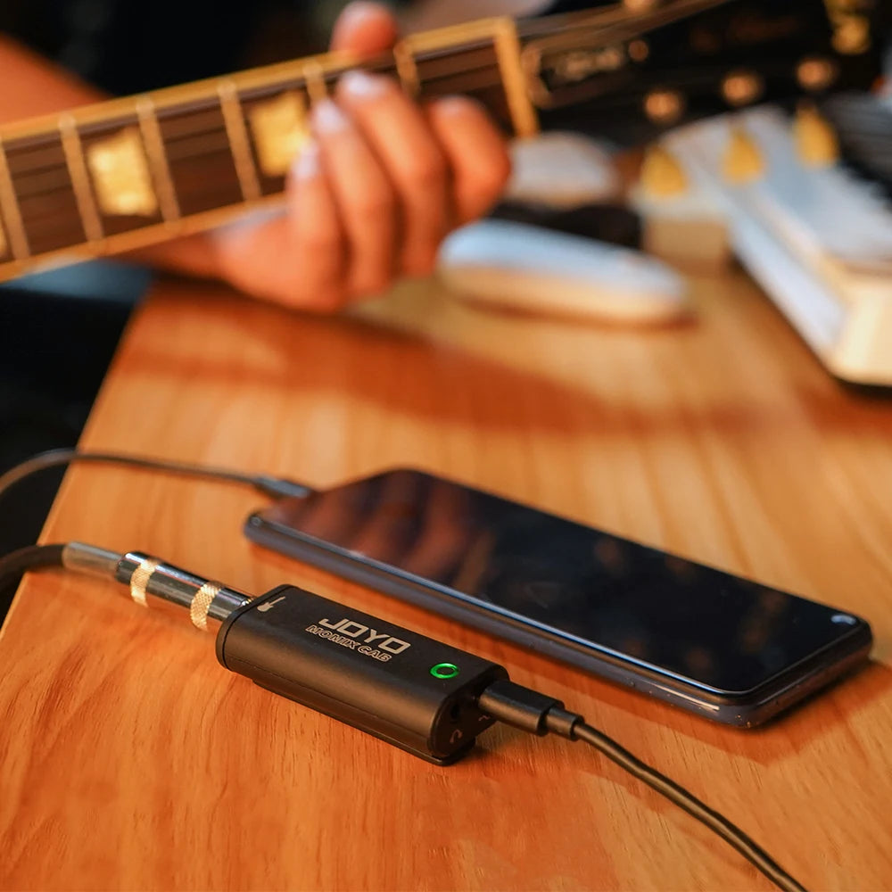 JOYO MOMIX CAB Portable Pocket USB Sound Card Guitar Headphone Recording Live Streaming Plug and Play Mini Audio Mixer