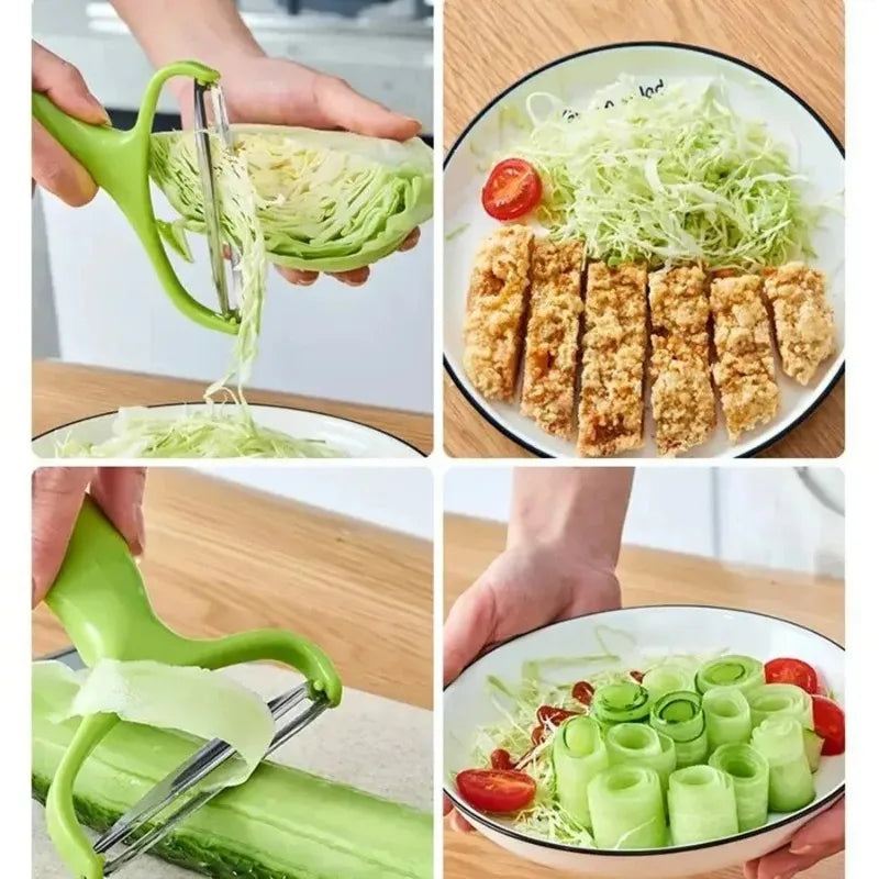 1Pcs Peeler Vegetables Fruit Stainless Steel Cabbage Graters Salad Potato Slicer Kitchen Accessories Cooking Tools Wide Mouth