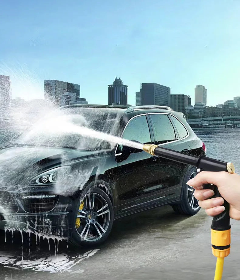 Portable High-Pressure Water Gun Cleaning Car Wash Machine Garden Watering Hose Nozzle Sprinkler Foam Thread Quick Connector