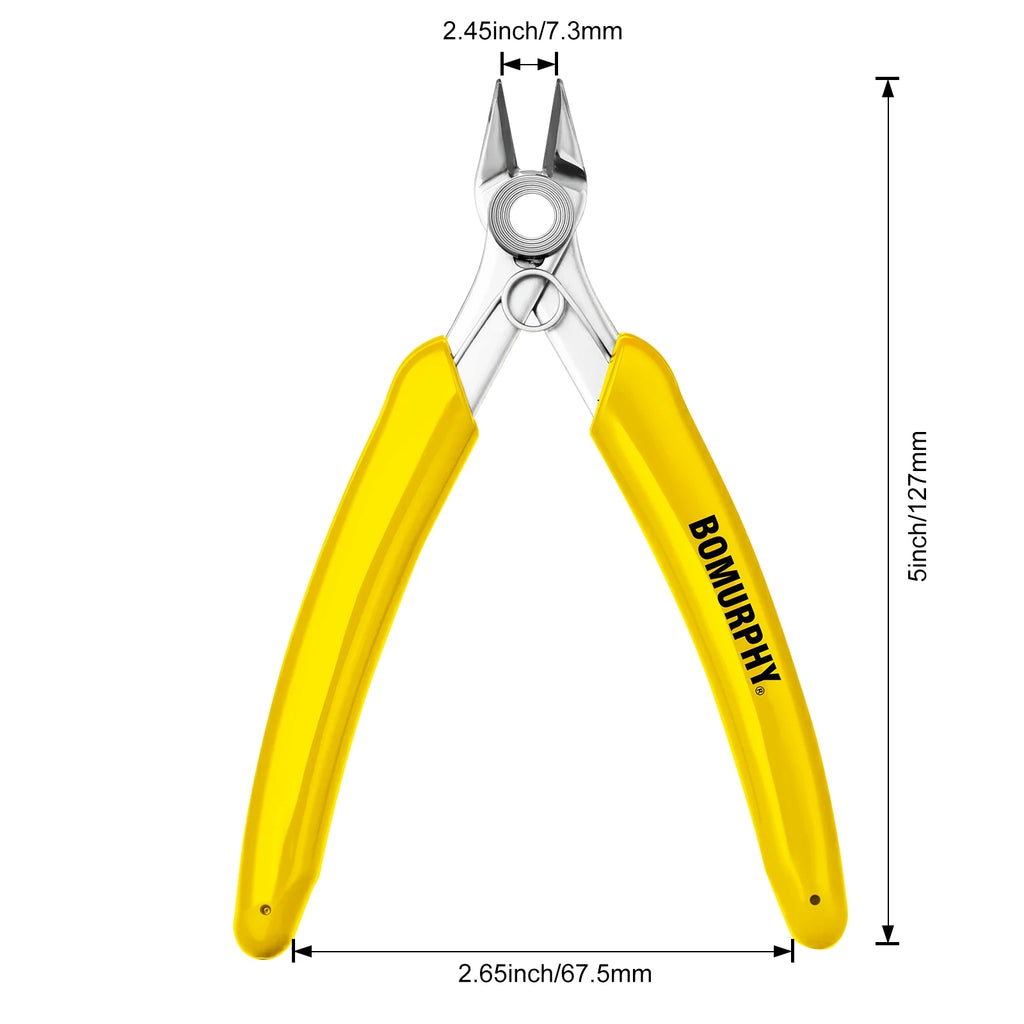 BOMURPHY Diagonal Pliers Precision Wire Cutters Nipper for Electronic Repair DIY Craft Cutting Tools