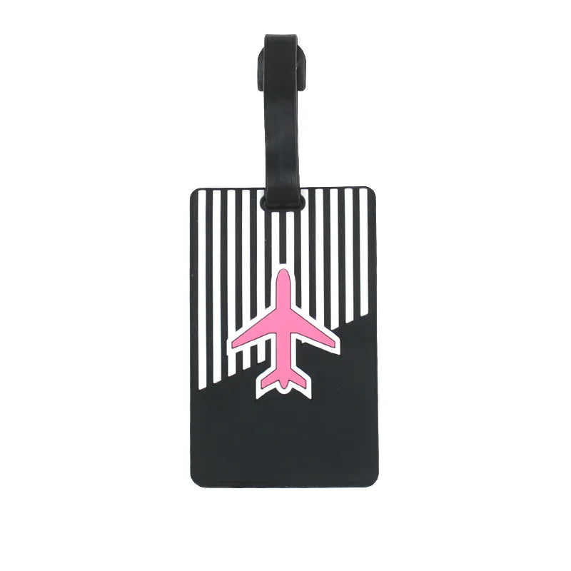 1pc Cartoon Animal PVC Luggage Tag Women Men Holiday Travel Accessories Suitcase Tags Name ID Address Lable Travel Luggage Tags