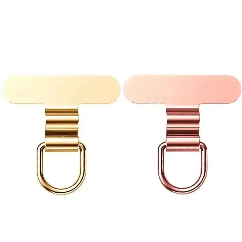Mini Ultra-Thin Stainless Steel Mobile Phone Lanyard Patch Pad Silent Hole Clip Charging Port Gasket Lanyard Tab Card for iPhone