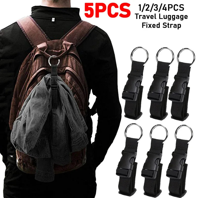 Travel Luggage Fixed Strap Backpack External Strap with Release Buckle Portable Strap Luggage Belt Jacket Holder BDK01