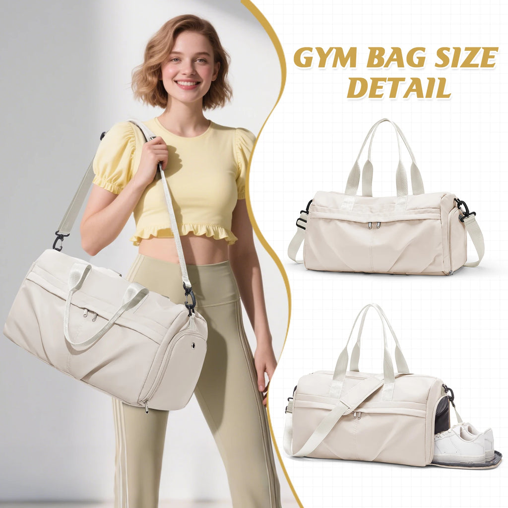 Carry-On Luggage Travel Bag Duffle Bag Large Capacity Durable Nylon Tote with Multiple Compartments，Men Women Sports Fitness Bag