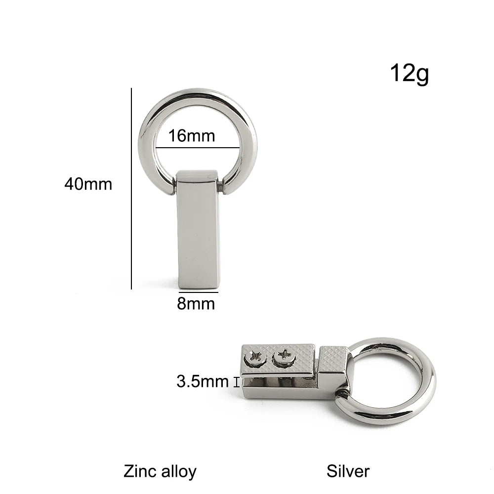 10/40/100PCS Metal O Ring Stud Rivet Screwback Bag Side Edge Anchor Buckles With Screws For Purse Handbag Belt DIY Accessories
