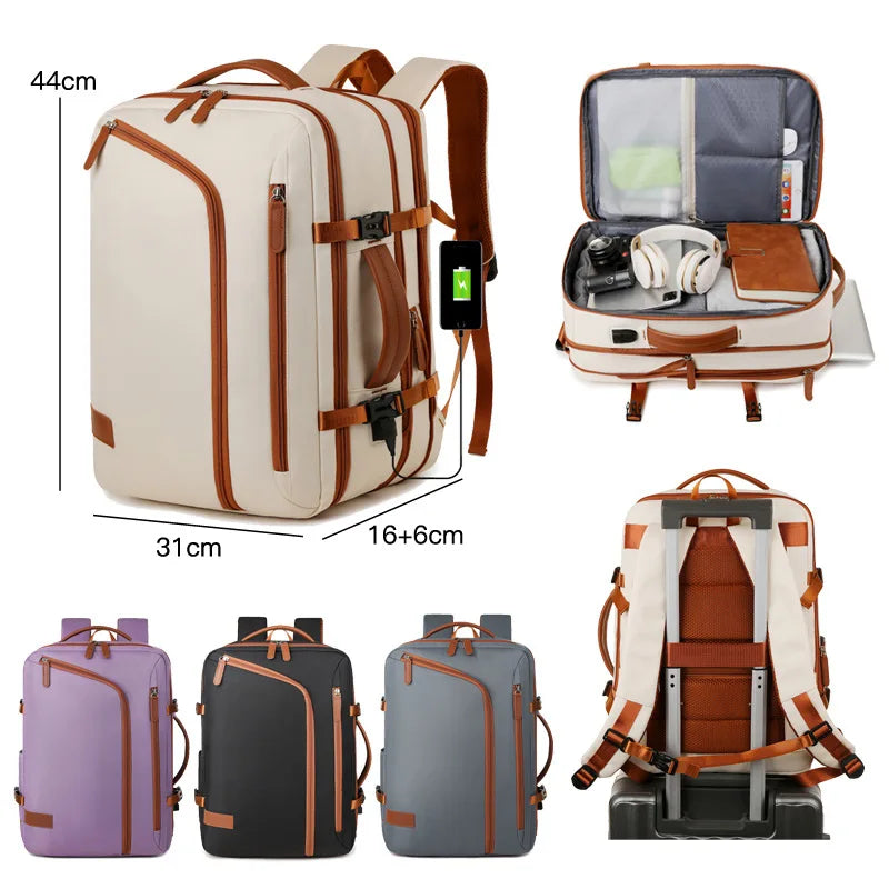 Unisex Simple Business Laptop Backpack Outdoor Large Capacity Travel Bag Student School Backpack Durable Wear Resistant