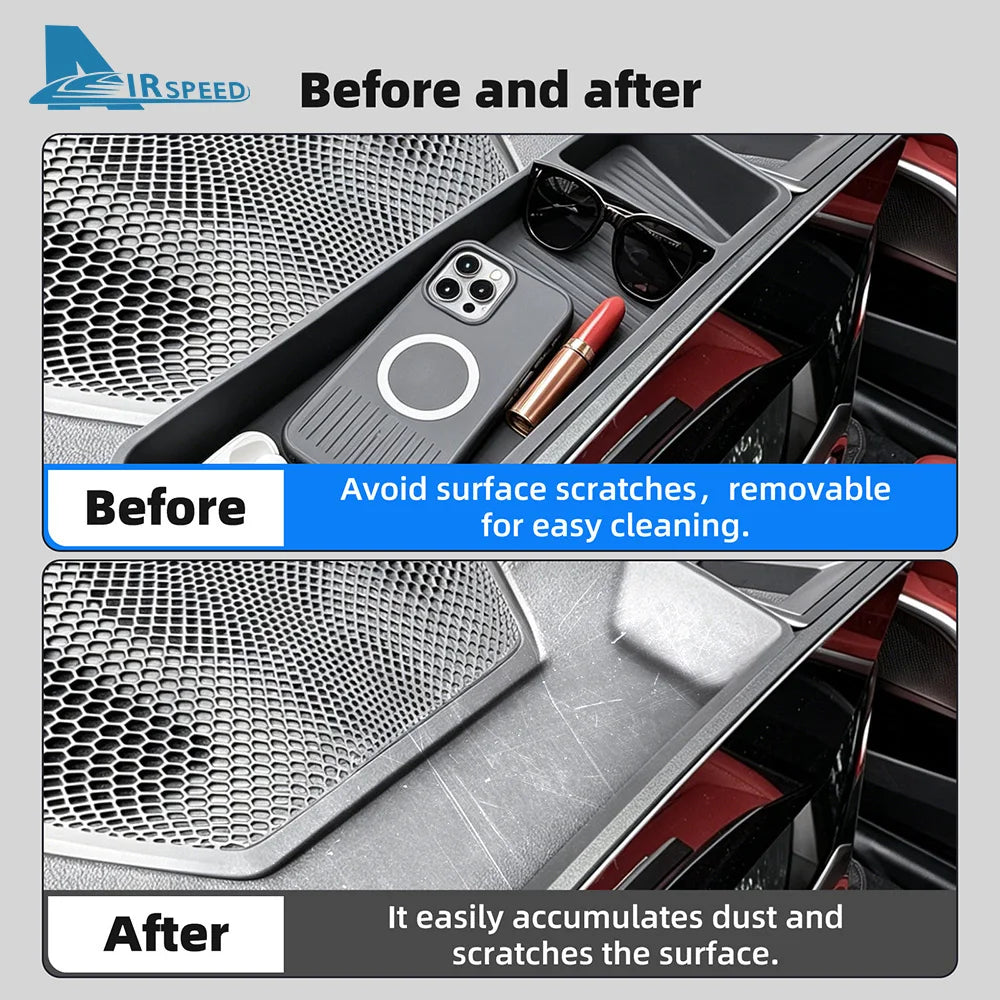 For Bmw 3 Series G20 4 Series G22 G26 G23 i4 G26 BEV 2023 2024 2025 2026 Navigation Screen Rear Storage Box Silicone Interior