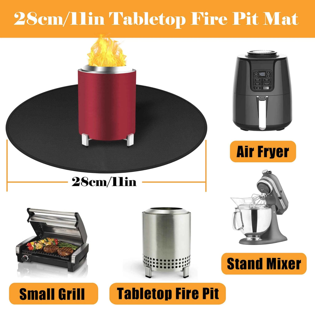 New Design Barbecue Heat Insulation Fireproof Mat Bbq Fire Pit Mat Silicone Fiberglass Heat Insulation Mat Bonfire Mat Fireplace