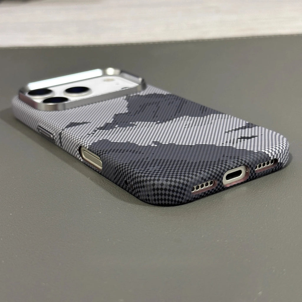 Magnetic Snow Mountain Case Cover for iPhone 17 16 Pro Max Matte Relief Hard PC Shell Camera Lens Protection Phone Capinha Funda