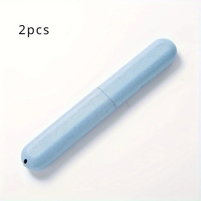Portable Travel Toothbrush Holder, Toothbrush Storage Box Protective Box Toothbrush Tube Container, Suitable for Home and Travel
