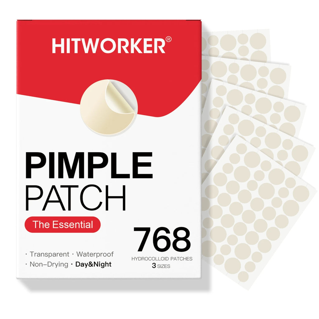 768PCS Pimple Cover Patches, Clear-Look Hydrocolloid Beauty Patches For Day And Night Use, Easy Peel Spot Cover