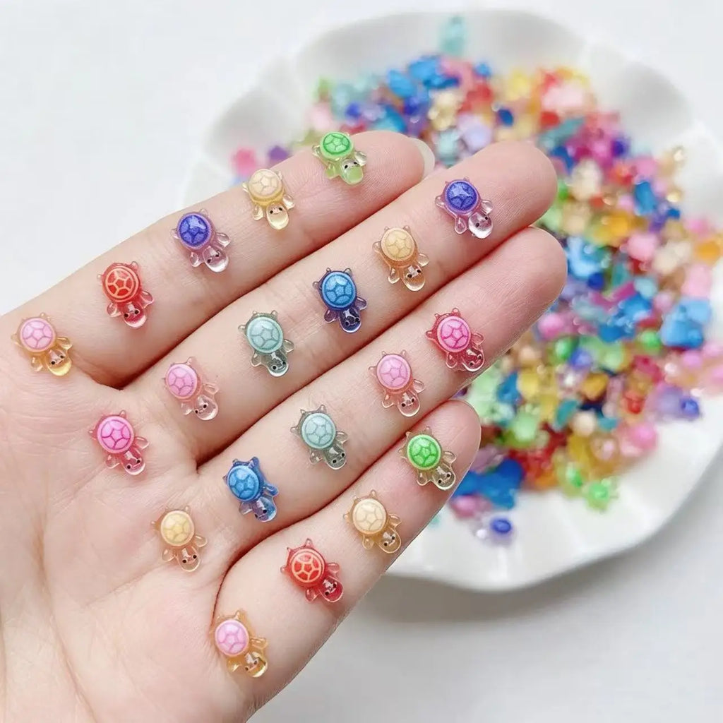 135/265 mini resin turtles, perfect for diy crafts, nail art, crafting, and miniature landscapes – figurines with plant
