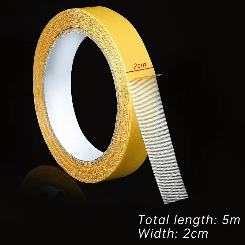 5/10m Double-sided Cloth-based Tape High Adhesive Heavy Duty Translucent Mesh Waterproof Traceless Powerful Adhesive Tape