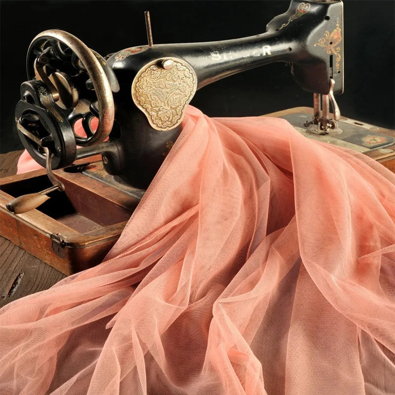 Burnt Orange Soft Tulle Fabric - Wedding Decor Curtains, Chair Covers, Tutu Skirts & DIY Crafting Mesh Material