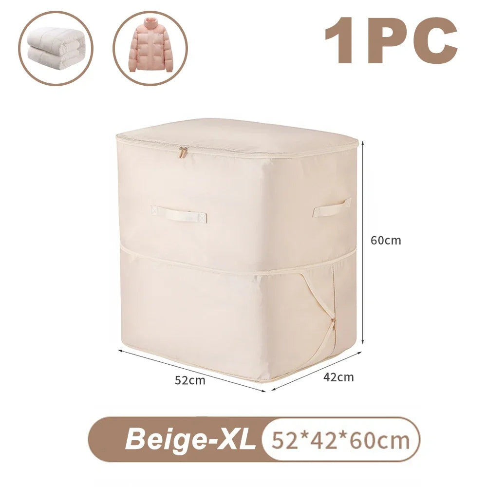 Large Compression Bag Quilt Clothes Closet Cabinet Organizer Storagepouch Ultra Space Saving Self Compression Organizer