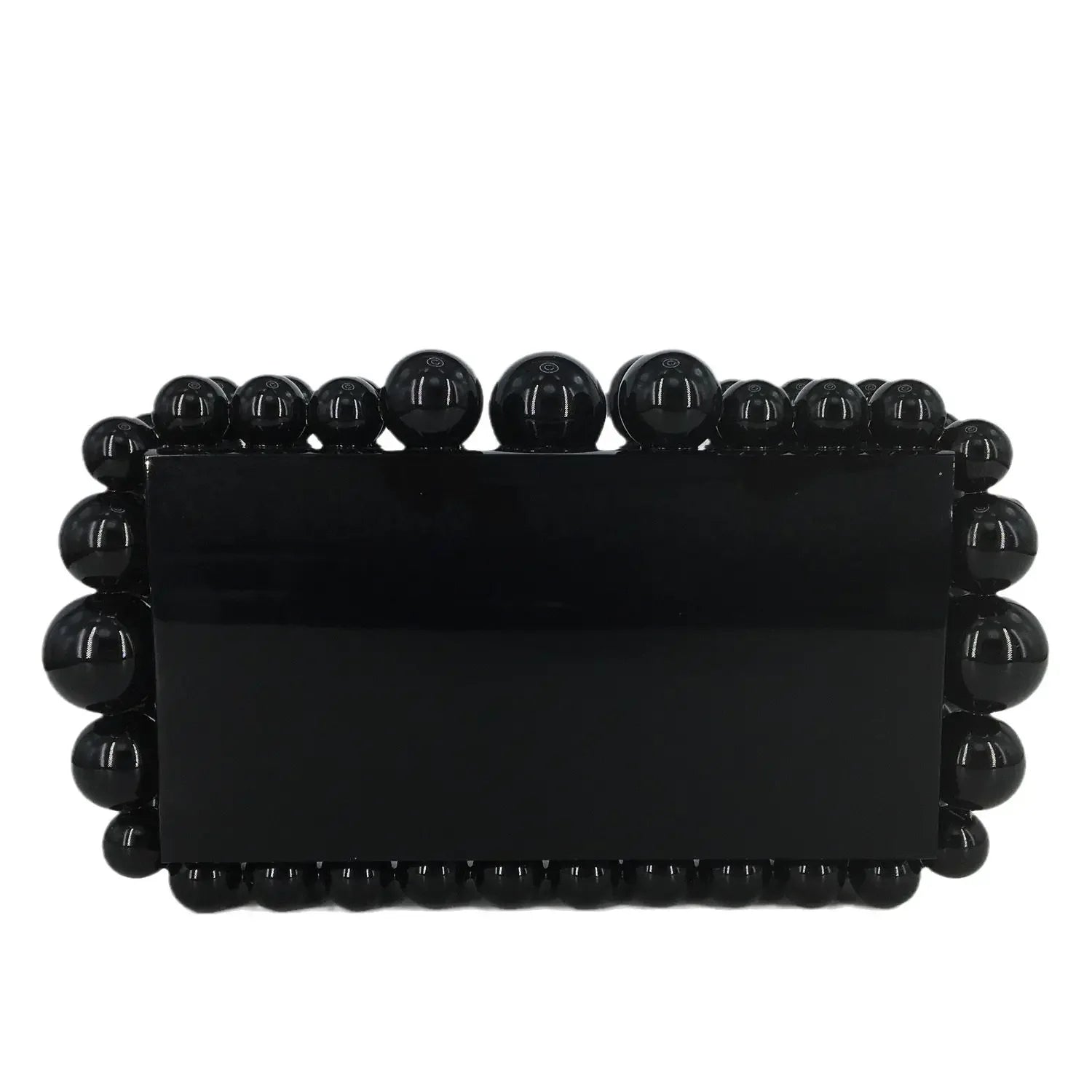 Boutique De FGG Women Acrylic Box Clutch Beaded Evening Handbags Casual Clutches Purse Chain Shoulder Bags Crossbody Bag