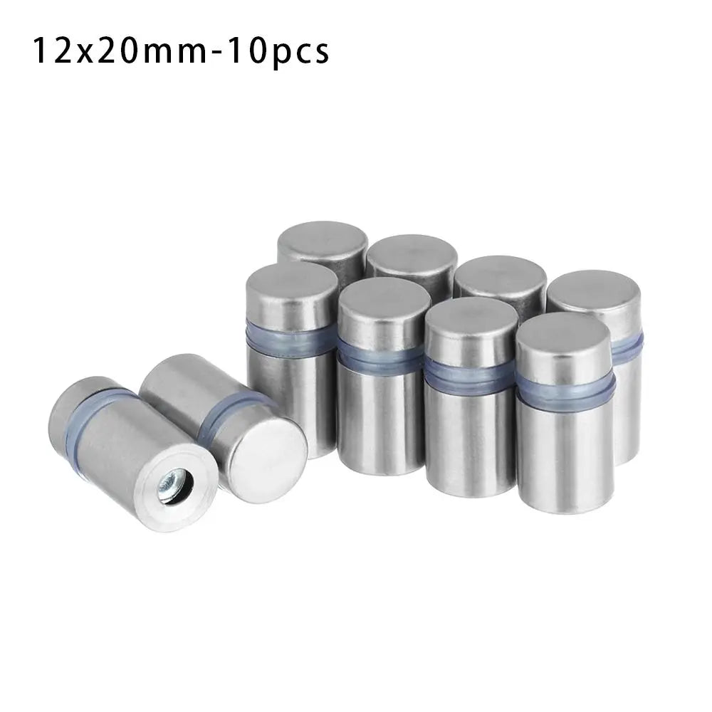 4/6/10Pcs Advertising Signboard Fixed Screw Glass Acrylic Advertisement Standoffs Stainless Steel Nails Durable Spacer Holder