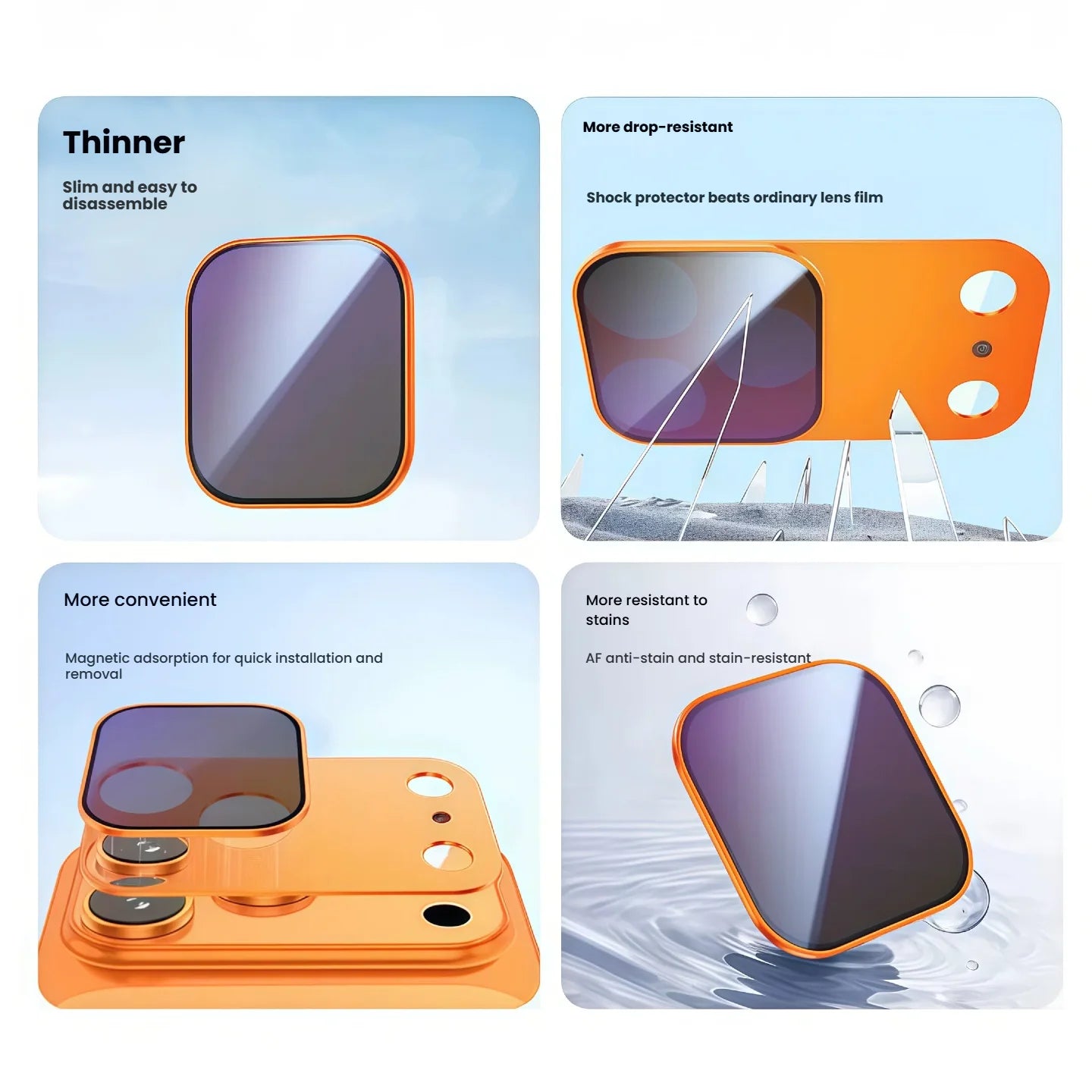 Compatible with iPhone 17Pro/17ProMax New Filter Anti-Glare Lens Magnetic Armor All-in-One AR Anti-Reflective Screen Protector