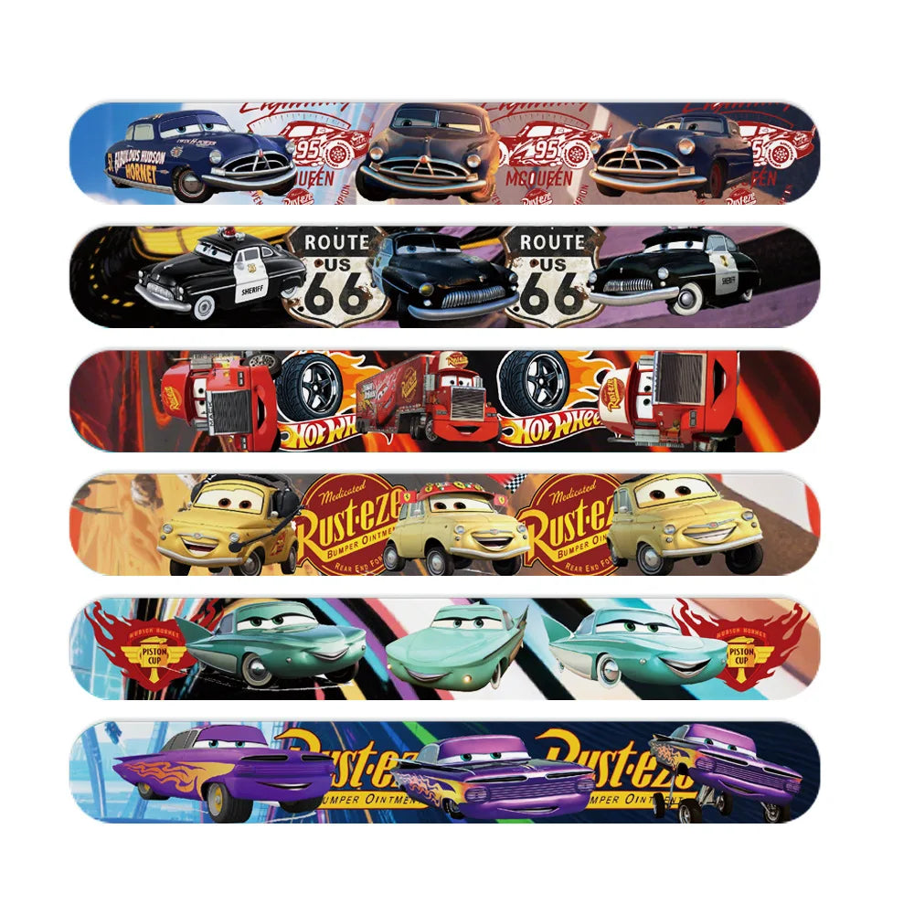 Race Car Party Favor Braclet Stamp Keychain Popcorn Box Party Decoration Cupcake Dessert Tower Kids Birthday Celebrations Favor