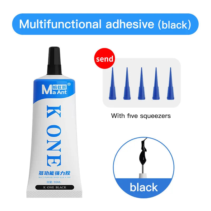 MaAnt K ONE Waterproof Super Glue Mobile Phone Electric Component Repair Pin Type White and Black Multifunctional Adhesive