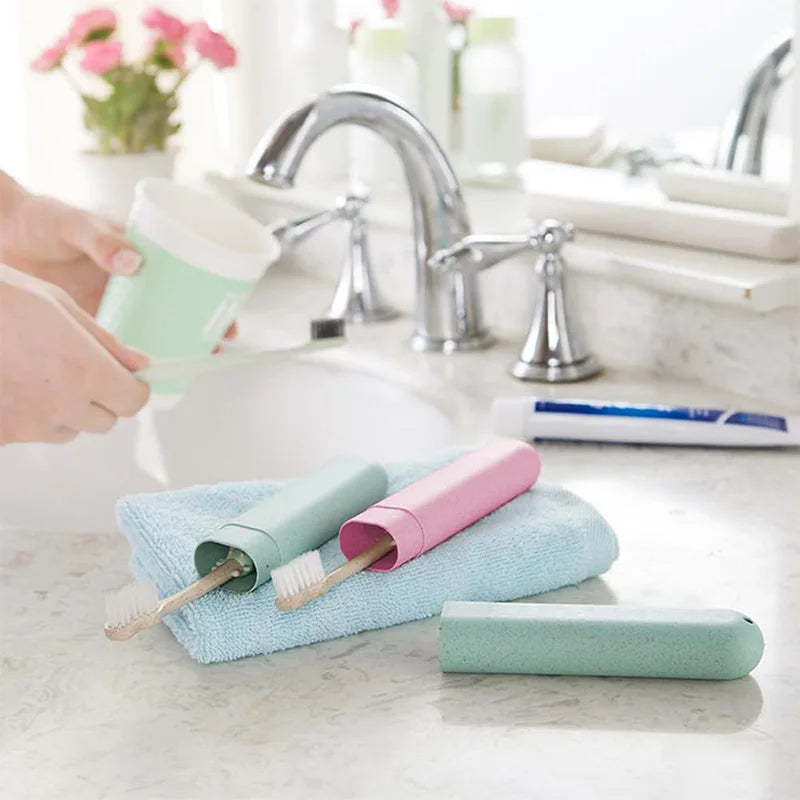 Toothbrush Case Set Portable Toothbrush Head Covers Toothbrush Protective Case Kit for Travel Outdoor Camping Hiking Vacation