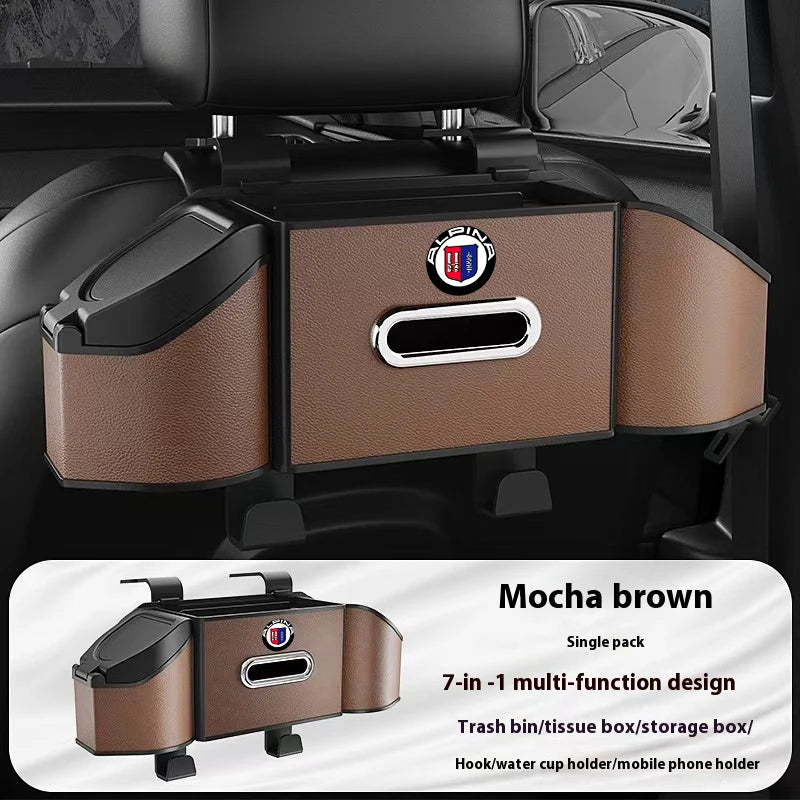 For ALPINA B3 B4 B5 B7 B8 D3 D4 D5 XD3 XD4 XB7 G20 G30 G60 G82 E60 E87 F10 F20 F30 Car Seat Back Multi-Functional Storage Box
