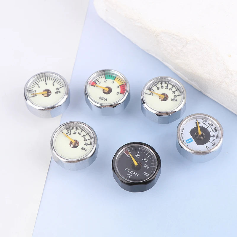 M10 M8 Air Mini Micro Pressure Gauge Manometer Thread 5MPA 10MPA 20MPA 30MPA 35MPA 40MPA 300BAR 3500PSI 5000PSI 6000PSI
