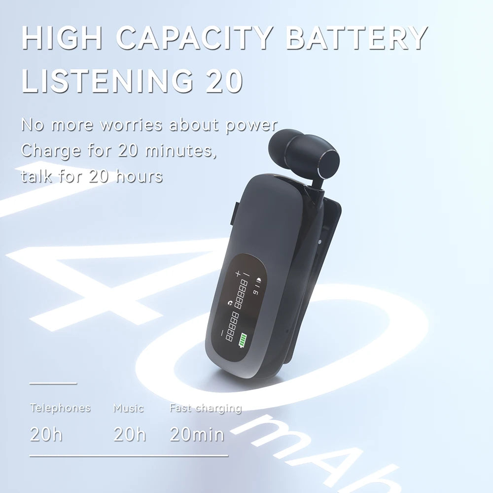 NEW K75 Wireless Bluetooth headphones Noice Cancelling ultra-long battery time Caller number voice Earphone hands-free with wire