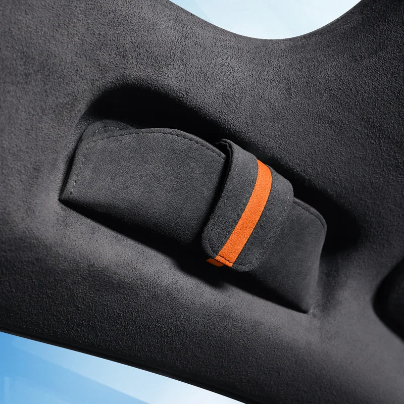 Alcantara Suede Magnetic attraction Car Glasses Case Storage Box Sunglasses Holder For ZEEKR 001