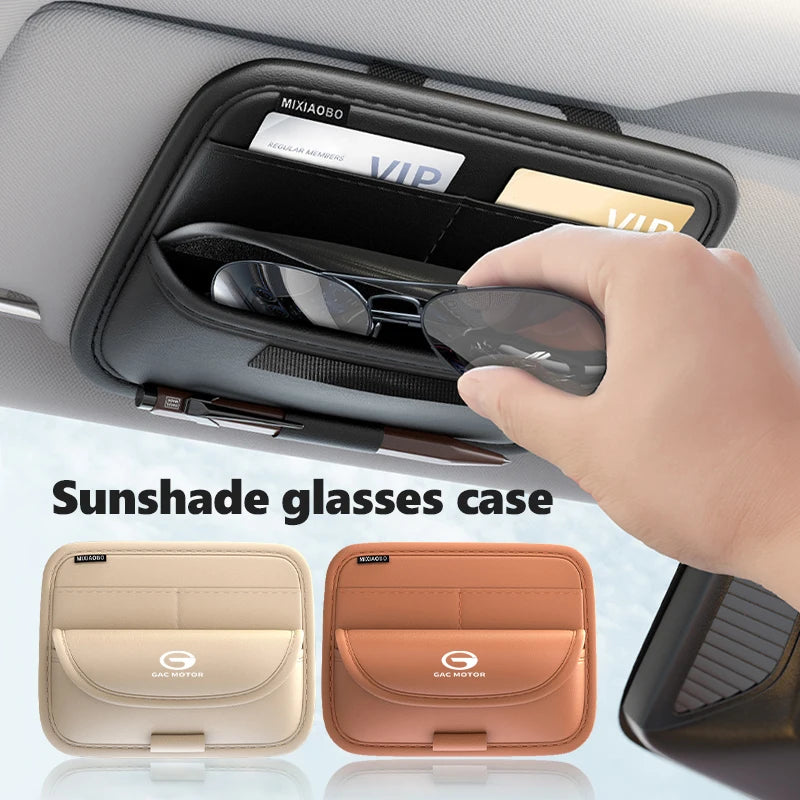 Car Sun Visor Glasses Case Sunshade Clamp Sunglasses Holder For GAC MOTOR Trumpchi GE3 2016-2020 GS3 GS4 GS5 GS8 GA4 GA6 GA8