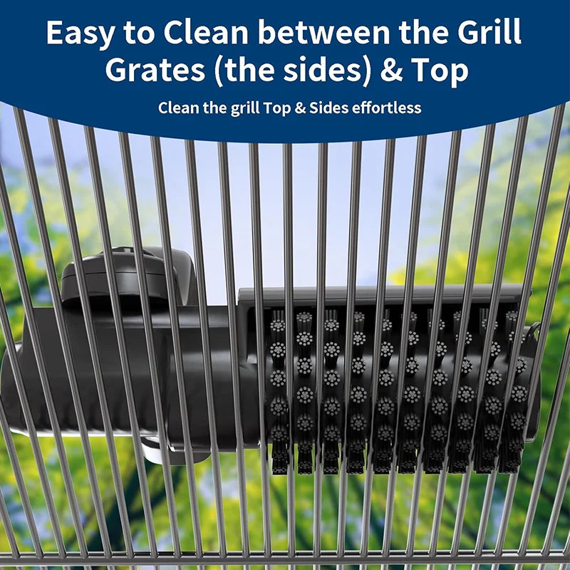 Electric BBQ Rotary Grill Brush, 4-Speed 4000mAh Cordless Cleaner, Adjustable Angle Barbecue Tool for Outdoor Grills Cleaner