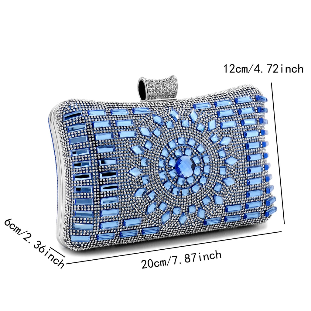 Acrylic Women Evening Bag Diamonds Purse Handbags Chain Shoulder Wedding Party Evening Clutches Messenger Bag Christmas